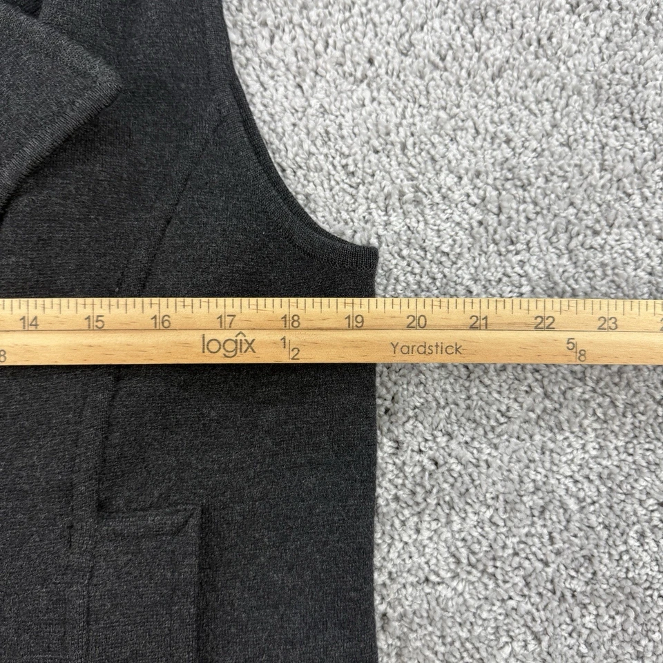 Chaleco de Lana Merino Andrea Jovine Para Mujer M Gris Cápsula Corsé Espalda Silencioso Lujo Foto 4 de 4