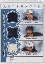 2012-13 Artifacts Tundra Trios Jerseys Blue Thomas Vanek Tyler Myers Ennis 1o3