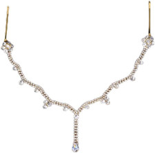Boho Rhinestone Forehead Chain with Hair Pins Gypsy Crystal Drop Headpiece Brida