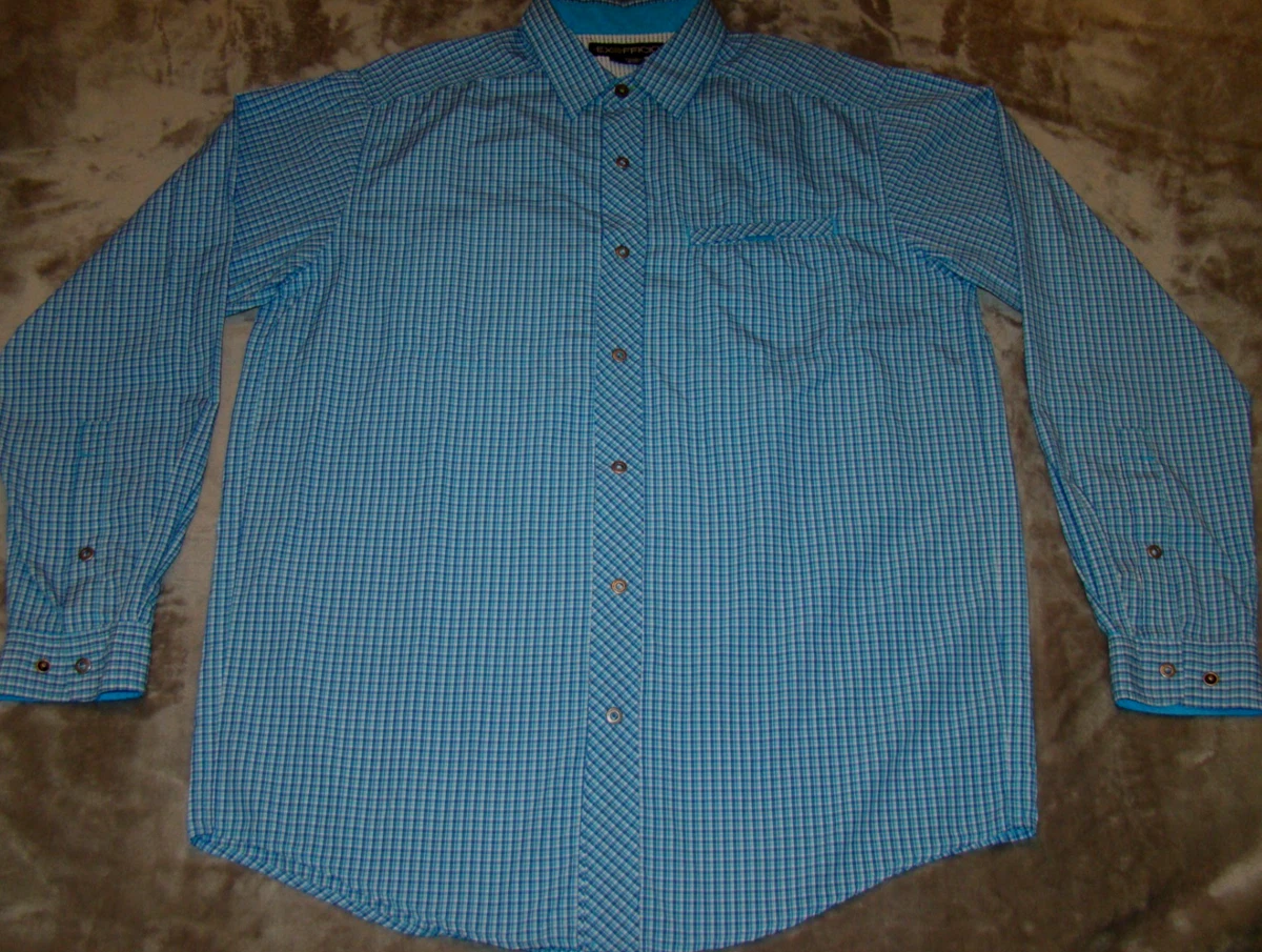 Chemise Anti Transpiration Chemise Homme ExOfficio Insect Shield Grande Taille Bleue - Manches Longues - Excellent état Chemise Randonnée Homme