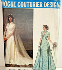 Vogue Couturier Design 1156 Belinda Belleville Bridal Dress Veil Cap Sz 14 Unc