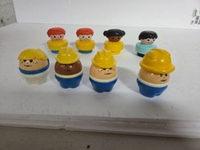 VINTAGE LITTLE TIKES TOTS - LOT OF 8 CHUNKY PEOPLE - boys, girls, worker adults