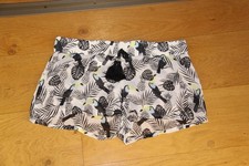 BIKINI ÜBERWURF STRAND BADE SORTS WEISS SCHWARZ GEMUSTERT  GRÖSSE 38 RAINBOW NEU