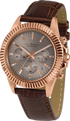 Jacques Lemans LP-111D Quarzuhr Armbanduhr Damenuhr Herrenuhr Lederarmband Stopp