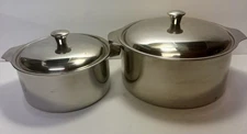 2 TRIPLINOX POTS  w/ 2 Lids 18-10 Stainless Cookware Made In France 1088 & 1188