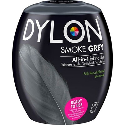 Dylon All in 1 Machine Dye Pod Smoke Grey 350g Easy Fabric Colour Refresh Neu