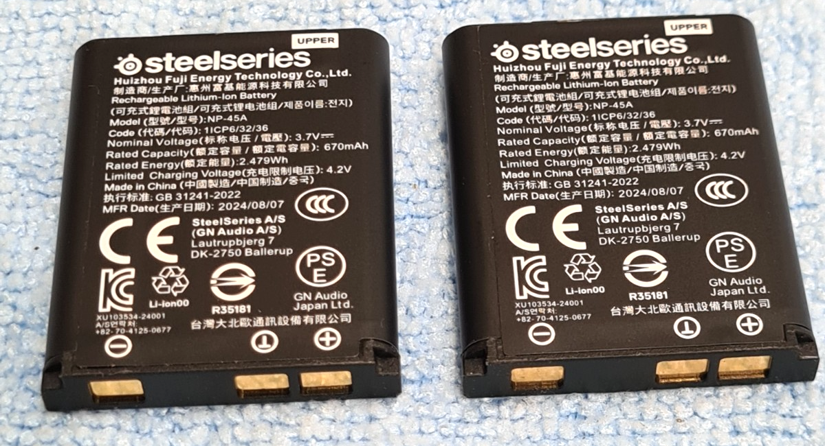 Genuine Battery X 2 - Steelseries Arctis Nova Pro Wireless Gaming Headset - New