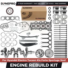 G4NA Full Engine Overhall Rebuild Kit For 14-21 Hyundai Elantra Kia Soul 2.0L