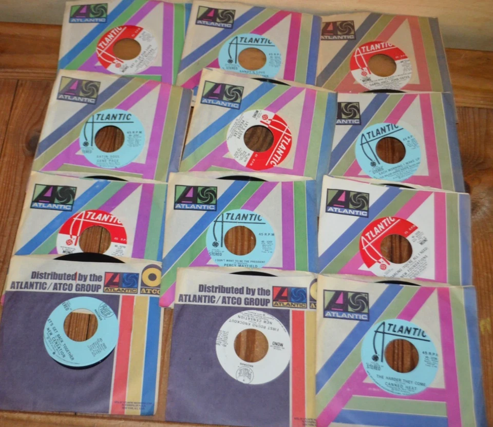 Atlantic Records 1974 Promo 45 Single Lot 12 Mono/Stereo Soul Rock Pop NM Vinyl - image 1 of 4
