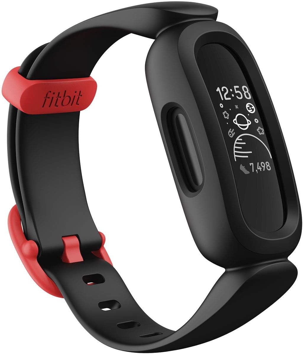 Fitbit Ace 3 Activity Tracker Kids-Animated Clock Faces - Black/Red *Good Cond*