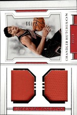2018 NATIONAL TREASURES CHANDLER HUTCHISON RD-CHS ROOKIE DUAL MATERIAL /99 BULLS