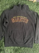 Men’s San Francisco SF Giants Pullover Hoodie Size Lrg Black 2002 Vintage