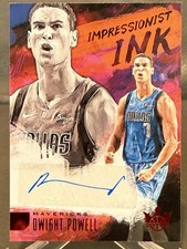 2018-19 Panini Court Kings Dwight Powell #II-DPW Impressionist Ink Ruby /99 Mavs