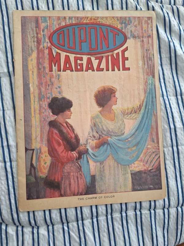 Vintage Dupont Magazine September 1918 Charm Of Color