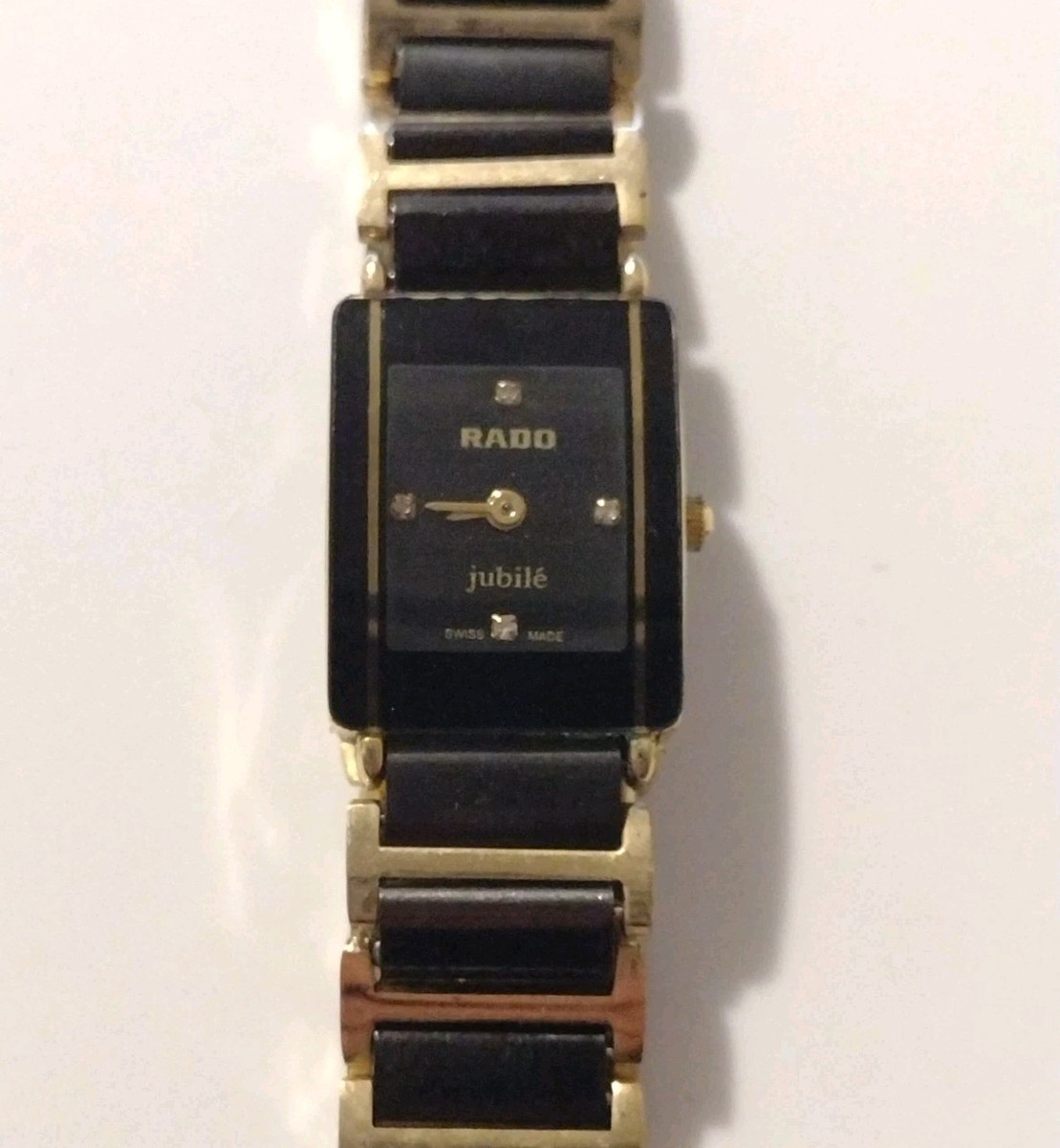 Rado Jubile 18mm Black Gold Womens Quartz Diamond Wristwatch  display picture 2