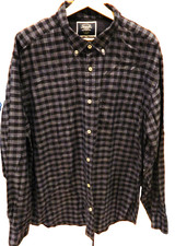 Charles Tyrwhitt Weekend Non Iron Classic Fit Blue Plaid Shirt XXL Button NEW