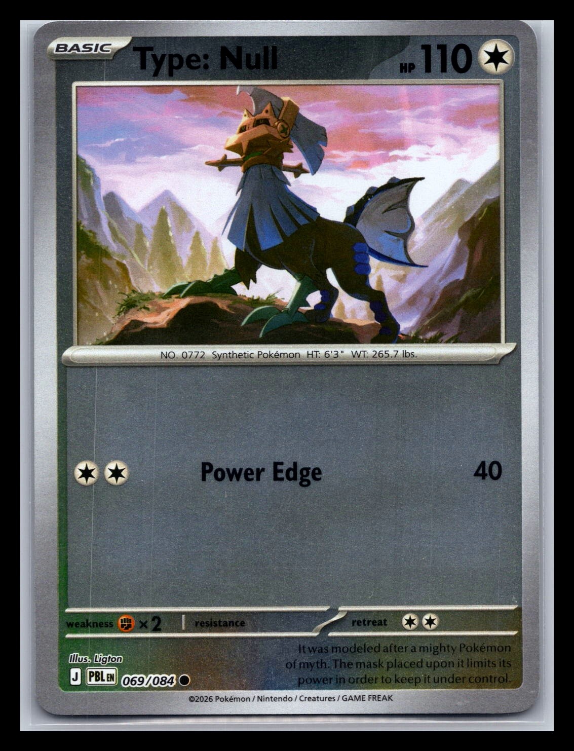 Pokemon Type: Null [Pitch Black - 069/084] Reverse Holofoil | eBay