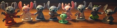Disney Stitch and Friends Cupcake Toppers  Decorations Deluxe Set of 9 Figures 