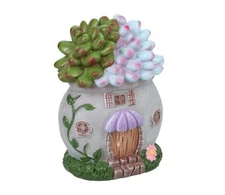 Miniature Fairy Garden 4.5" Two-Toned Succulent House - Buy 3 Save $5