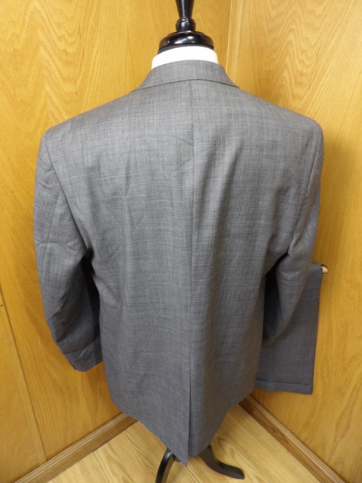 Traje Chaps Hombre 44L 36 X 32 Gris Medio 100% Lana T#116 Foto 2 de 4