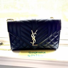 YSL Envelope small bag in mix matelassé grai...