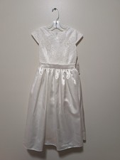 NWT Girls Size 8 Flower Girl First Communion Dress Lace White