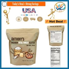 Vital Wheat Gluten 4lb Non-GMO Low Carb High Protein Bake Keto