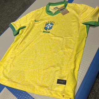 Brazil Home Shirt Adult Size Xxl Yellow Short Sleeve Football Jersey