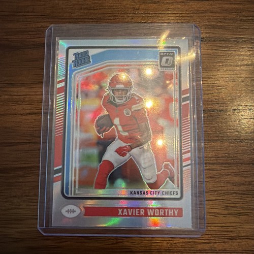 Xavier Worthy 2024 Panini Donruss Optic Rated Rookie Silver Holo Prizm. Chiefs