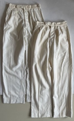 Vintage 1940er Teenager Jungen Cricket weiße Sporthose Hose 29'' Schrittlänge