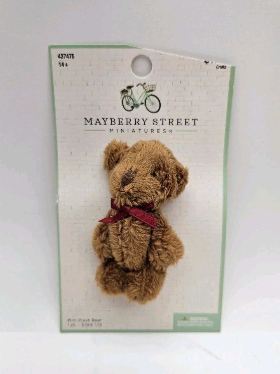 Mayberry Street Miniatures Dollhouse Teddy Bear Plush Jointed 1:12 Scale