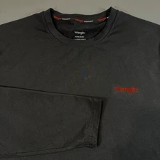Wrangler Shirt Men’s XL Black Performance Base Layer Long Sleeve Crew Neck