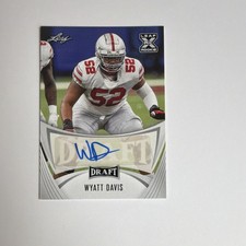 2021 Leaf Draft Autographs Wyatt Davis Rookie Auto #BA-WD1 Football