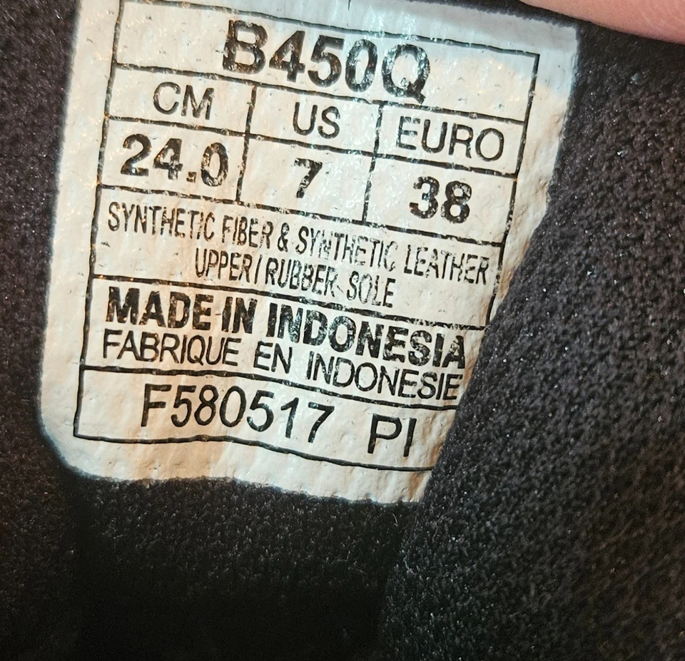 亚瑟士鞋女式 7 码黑色 Gel UpCourt 排球网球训练运动鞋 — 第 4/4 张图片