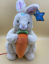 Tan Bunny With Carrot FAO Schwarz Glow Lights Up Toy 12  Plush LED w/Sound