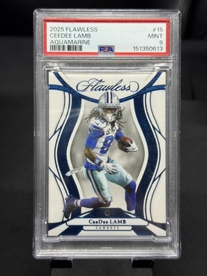 2025 Panini Flawless CeeDee Lamb Aquamarine Gem /3 Cowboys Color Match 🥶