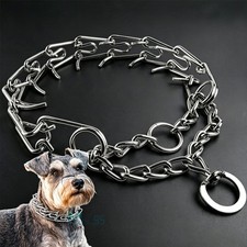 Dog Training Prong Collar Pinch Choke Chain Steel Metal Adjustable 16"-22" LARGE