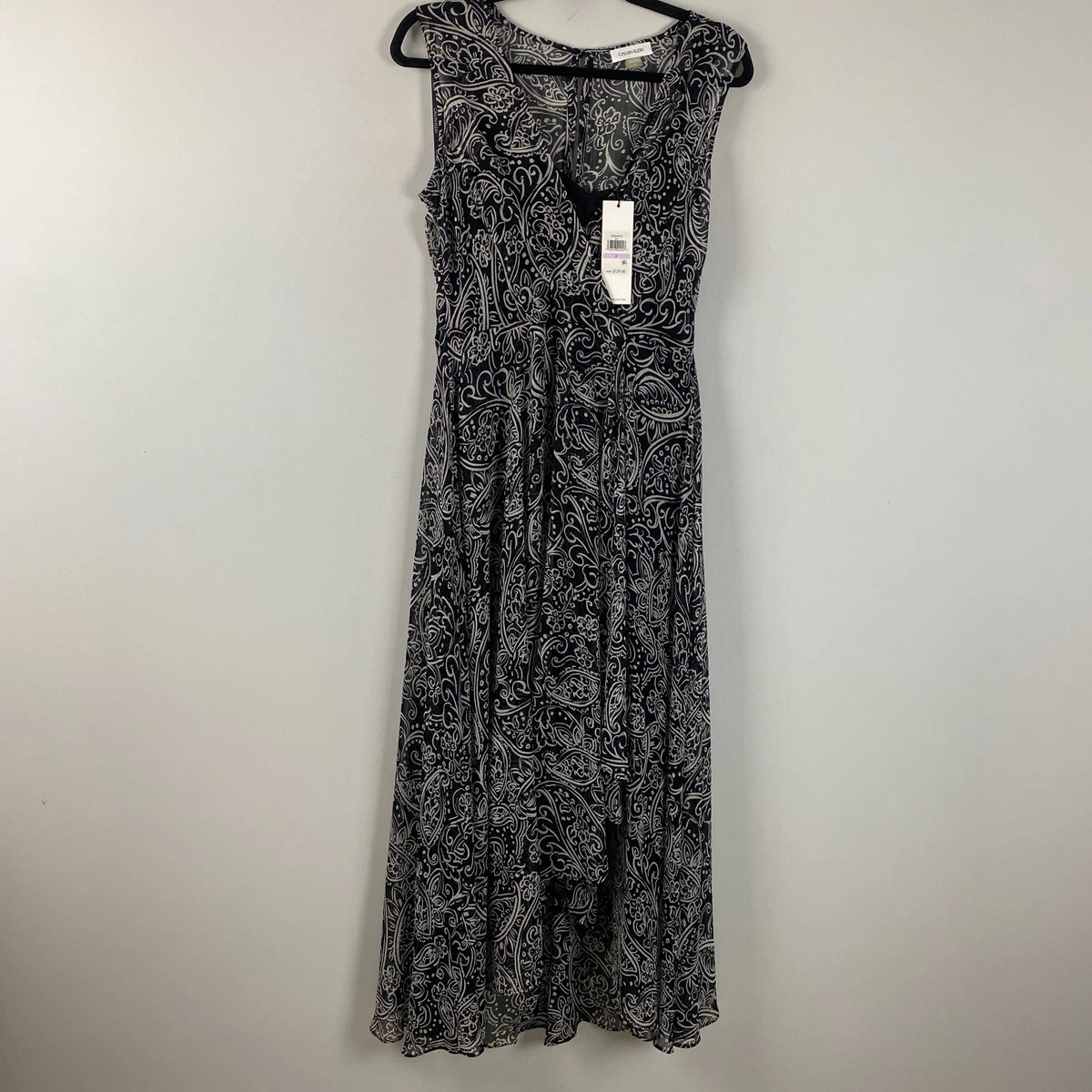 sachin and babi light blue dress Calvin Klein Women's Floral Chiffon Long-Sleeve Dress main image 0