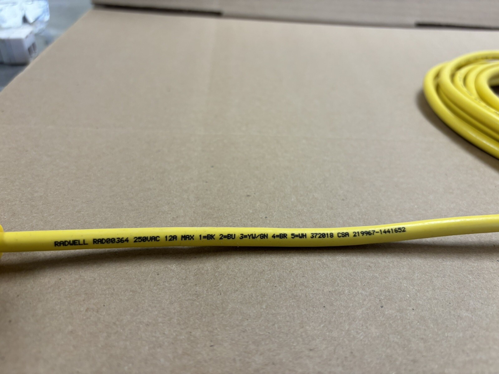 RAD00364 = 105000A01F120 cable 7/8in - 16 UN2 thread nut 5-pin female ...
