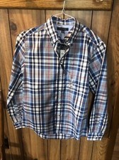 Tommy Hilfiger Mens Wrinkle Resistant Long Sleeve Button Down Shirt Medium New