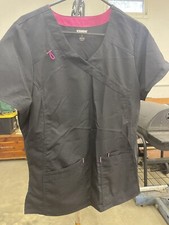Scrubstar Scrub Top - Size M - Black/Pink - Preowned