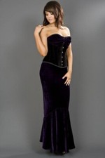 Opera Black & Purple Velvet Corset #C1