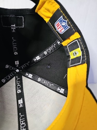 Pittsburgh Steelers Black Gold New Era NFL 100th Anniversary 9FORTY Cap Hat New - Picture 6 of 8