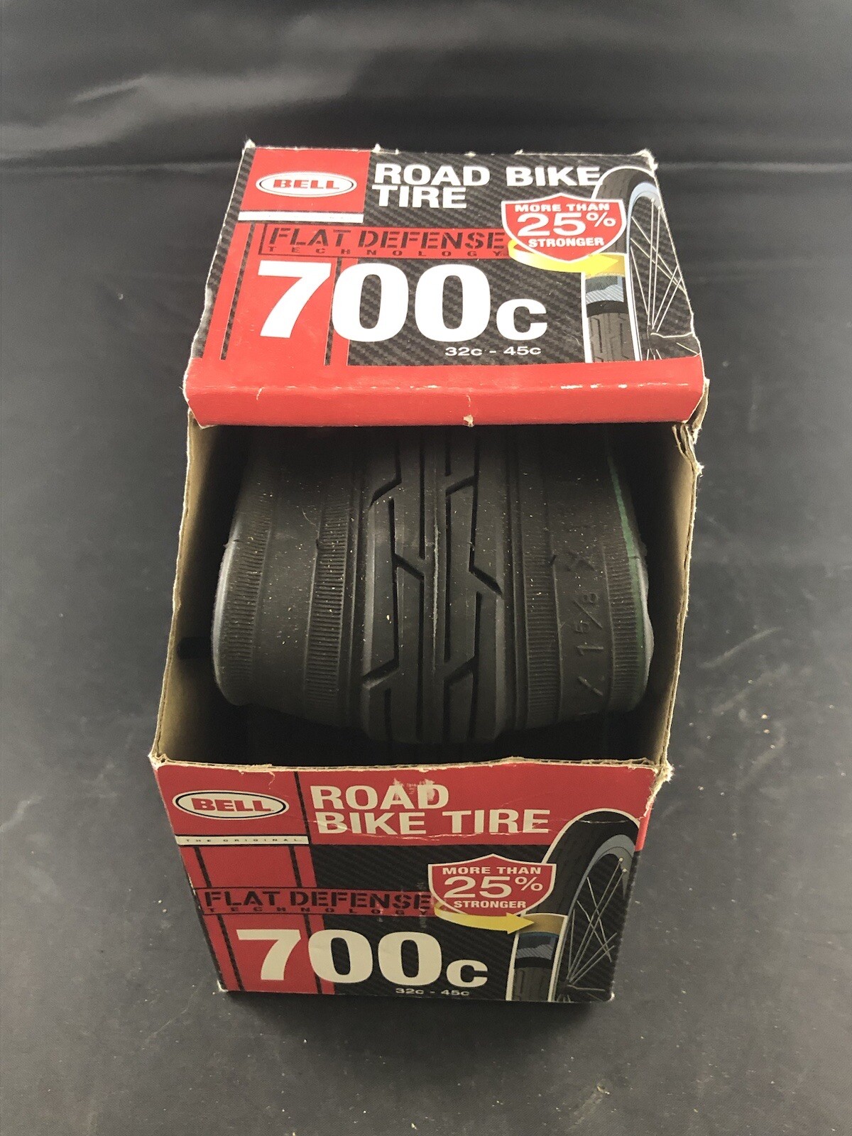 Bell Flat Defense Road Bike Tire 700 x 35c, Black -cr.25