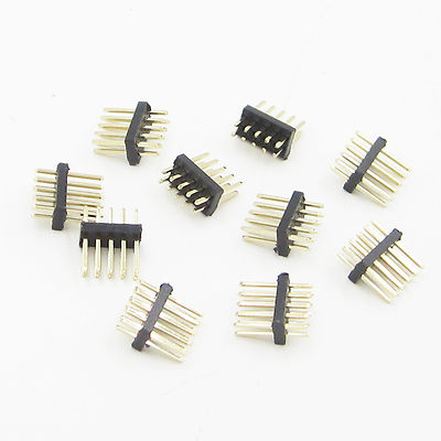 10PCS Gold Plated 1.27mm Pitch Male 2x5 Pin 10 Pin Straight Pin Header Strip