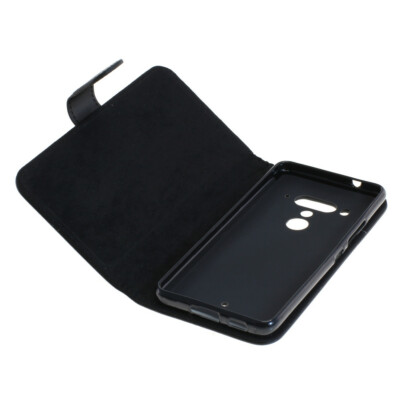 Book Case Etui Handytasche Tasche Hülle f. HTC U12+ Plus (Schwarz)