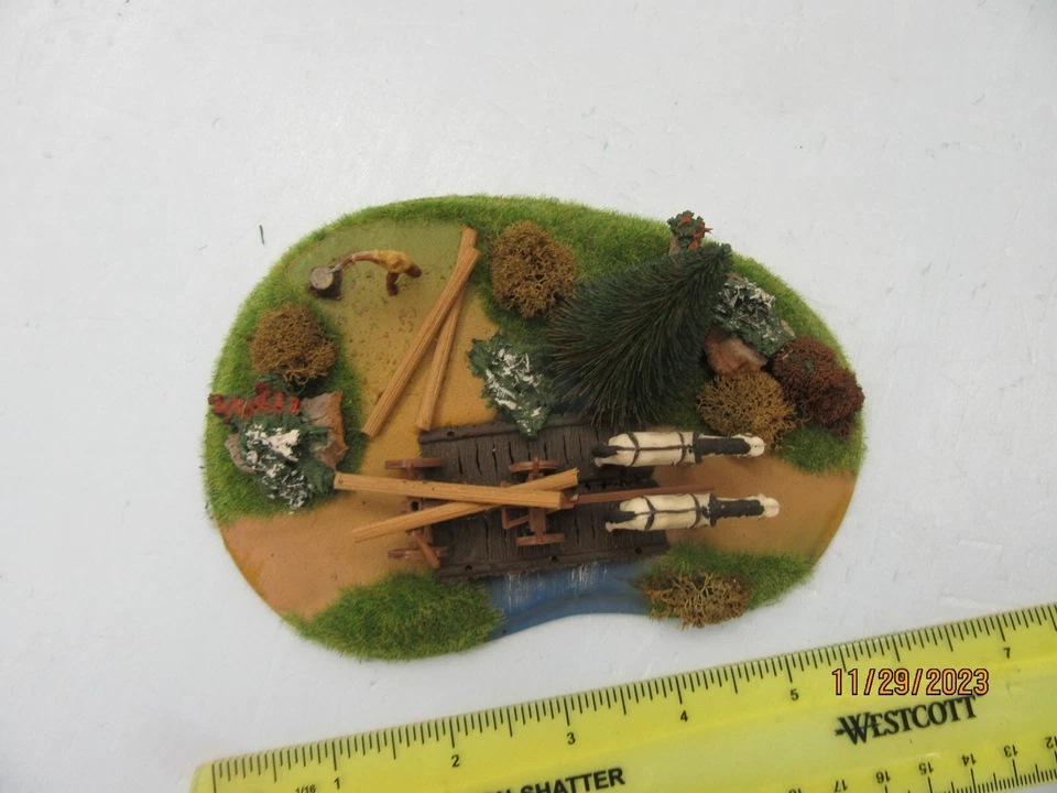 HO - Faller  Custom Lumberjack at Work Diorama w/Acc.  6" x 4" x 4" - Image 4 of 4