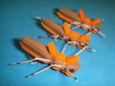 FLY FISHING FLIES - Brown/Orange MORRISH HOPPER size #10 (6 pcs.)