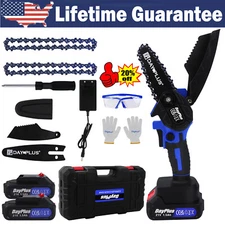 Mini Handheld Electric Chainsaw Kit Cordless Tree Pruning Gardening Rechargeable