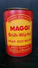 Alte MAGGI Blechdose 600 Brüh-Würfel (Berlin / Singen) Vintage Küchendeko Retro 